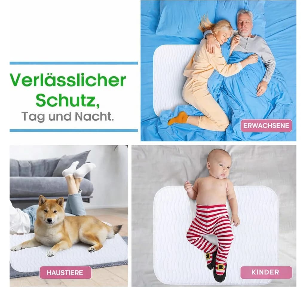 PTY HOME Inkontinenzauflage Premium Bett wasserdichte Matratzenauflage - Bild 5