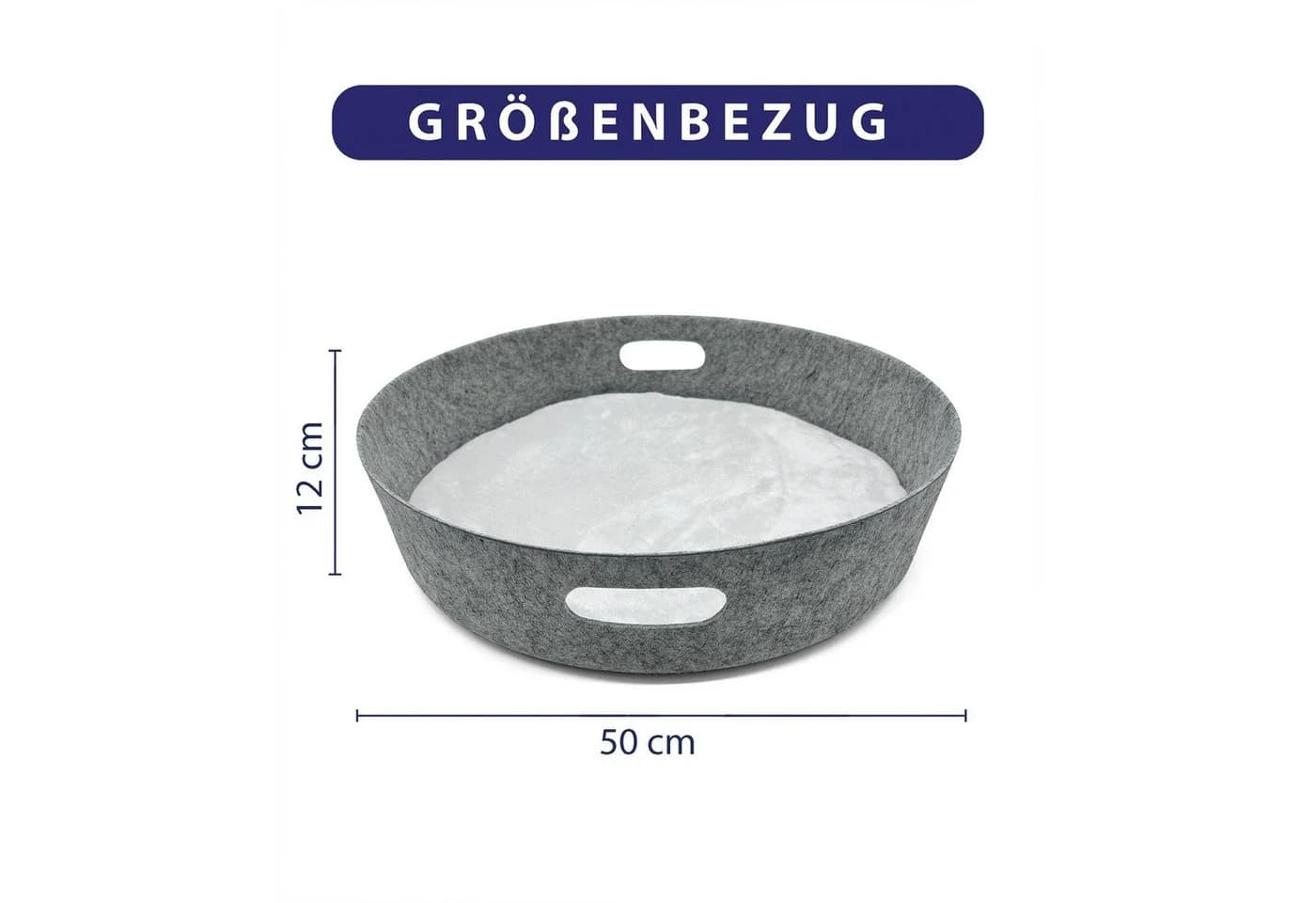 Pisi & Bili Katzenhaus Katzenkorb aus Filz Grau - Bild 3