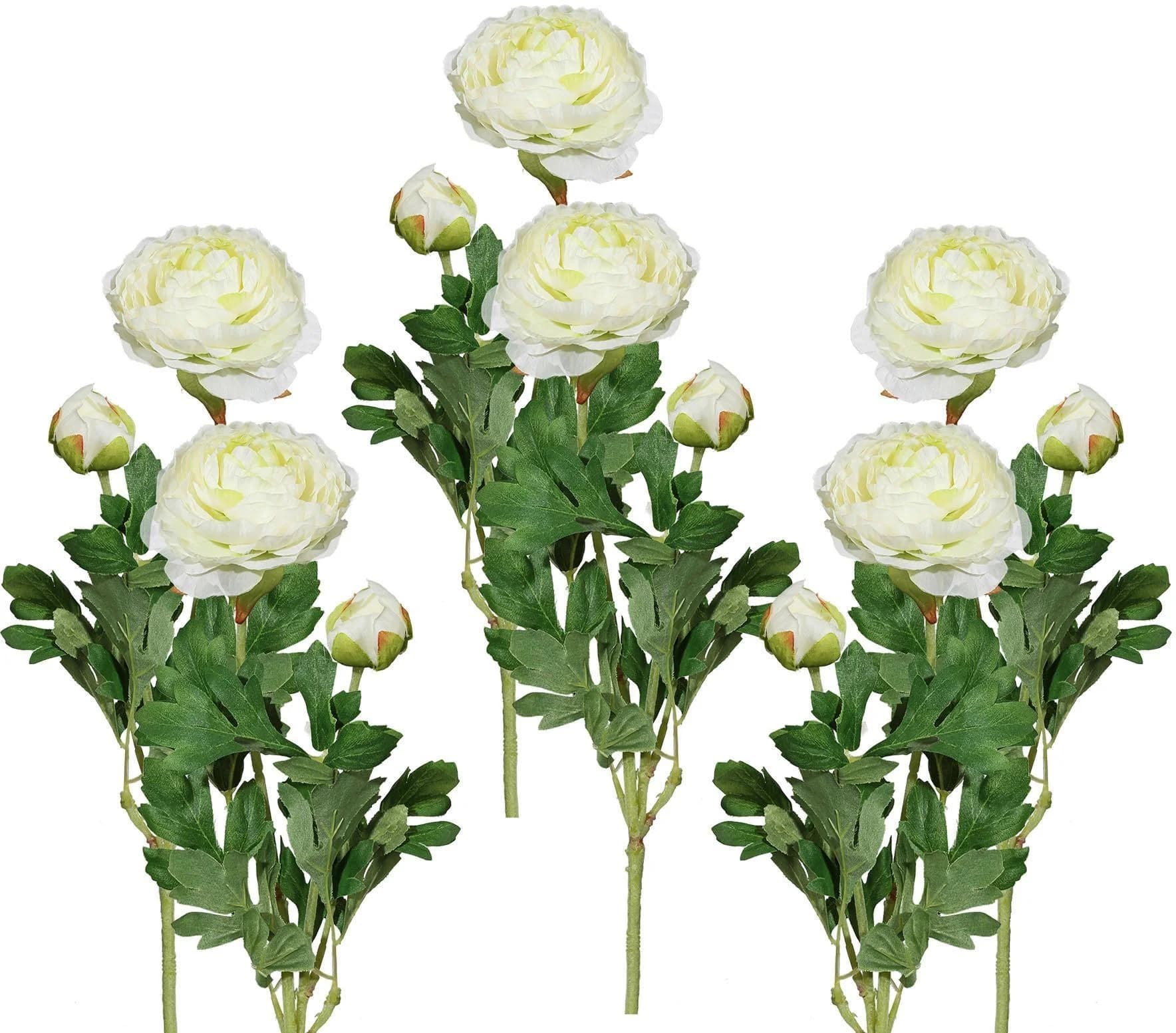 Creativ Green Kunstblume Ranunkel 6er Set Beige 40cm - Bild 4