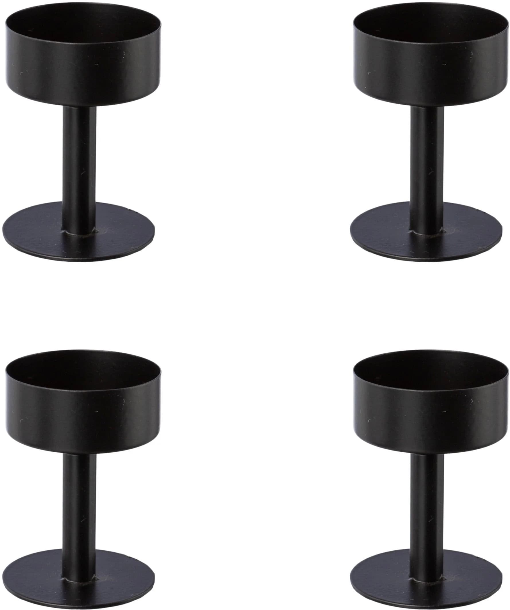Creativ deco Kerzenhalter 4er Set für Stumpenkerzen Ø 4,5 cm