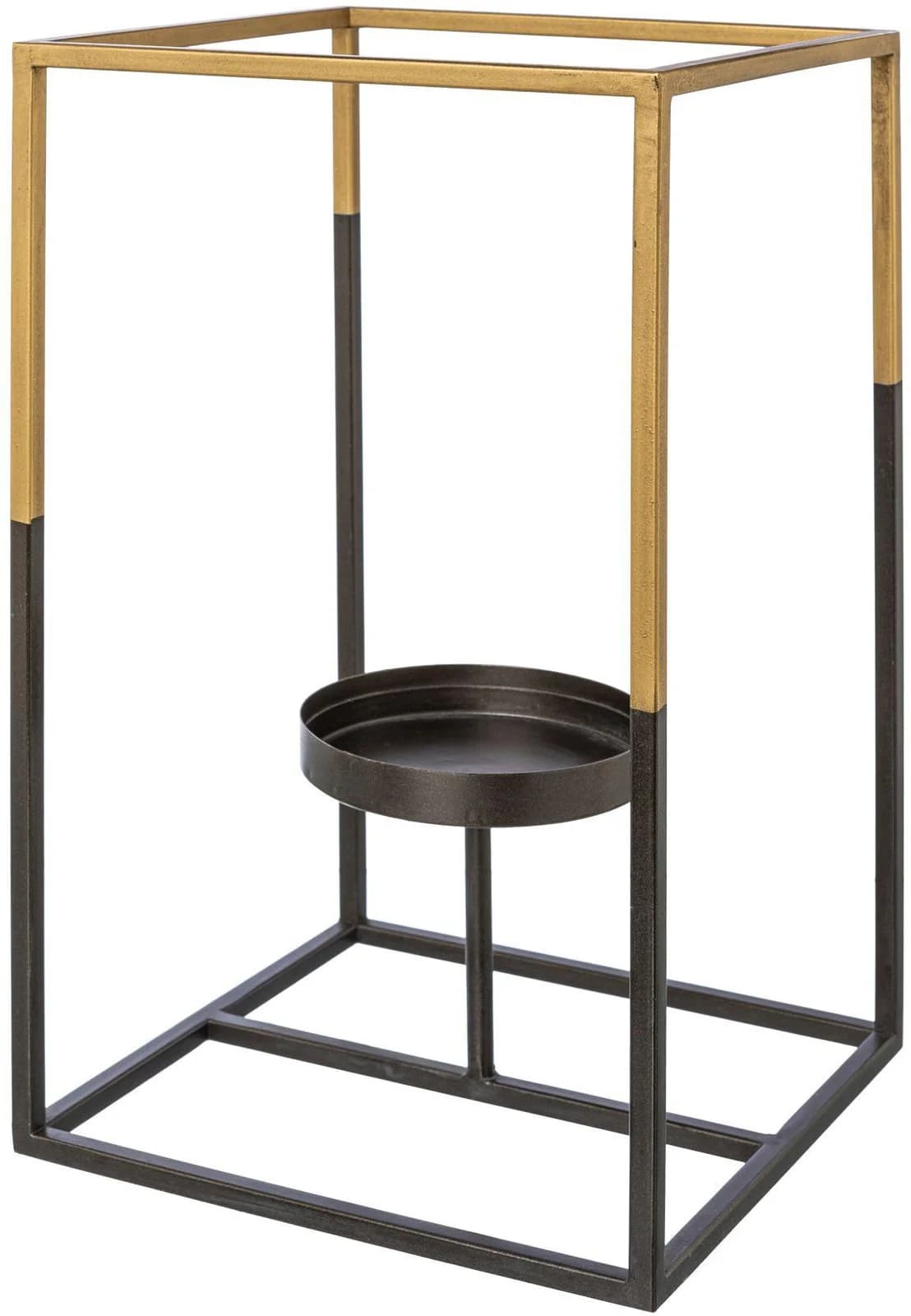 Teelichthalter CREATIV DECO Gold Metall mit Glas