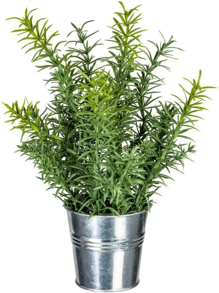 Kunstpflanze Kräutermix im Zinktopf 3er Set Creativ green - Bild 3