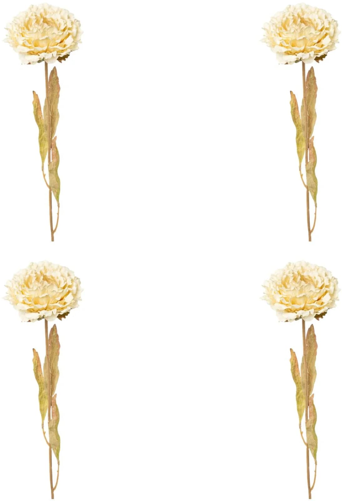 Creativ Green Kunstblume Peonie 4er Set Beige