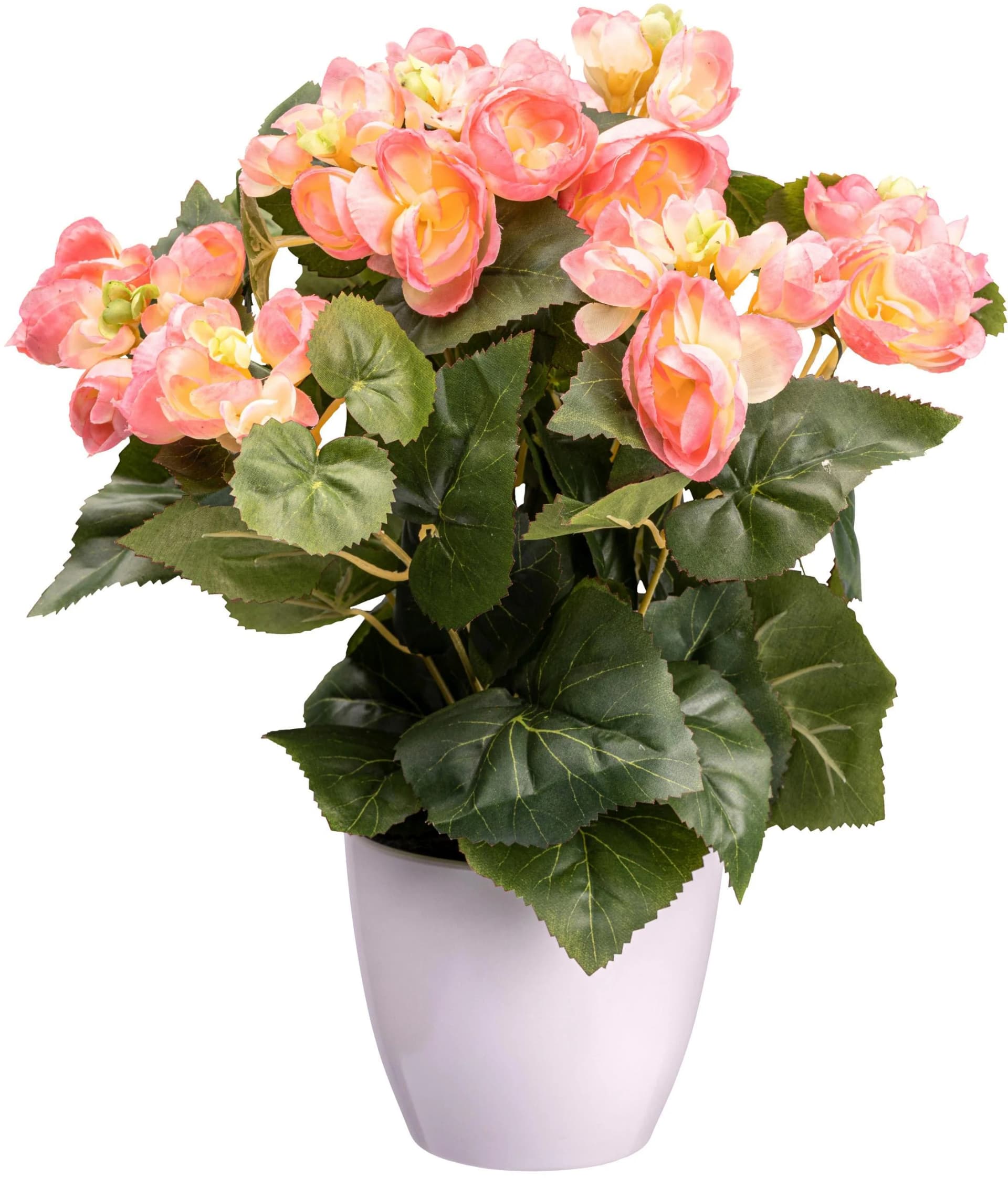 CREATIV GREEN Kunstblume Begonienbusch Rosa mit Topf - Bild 2