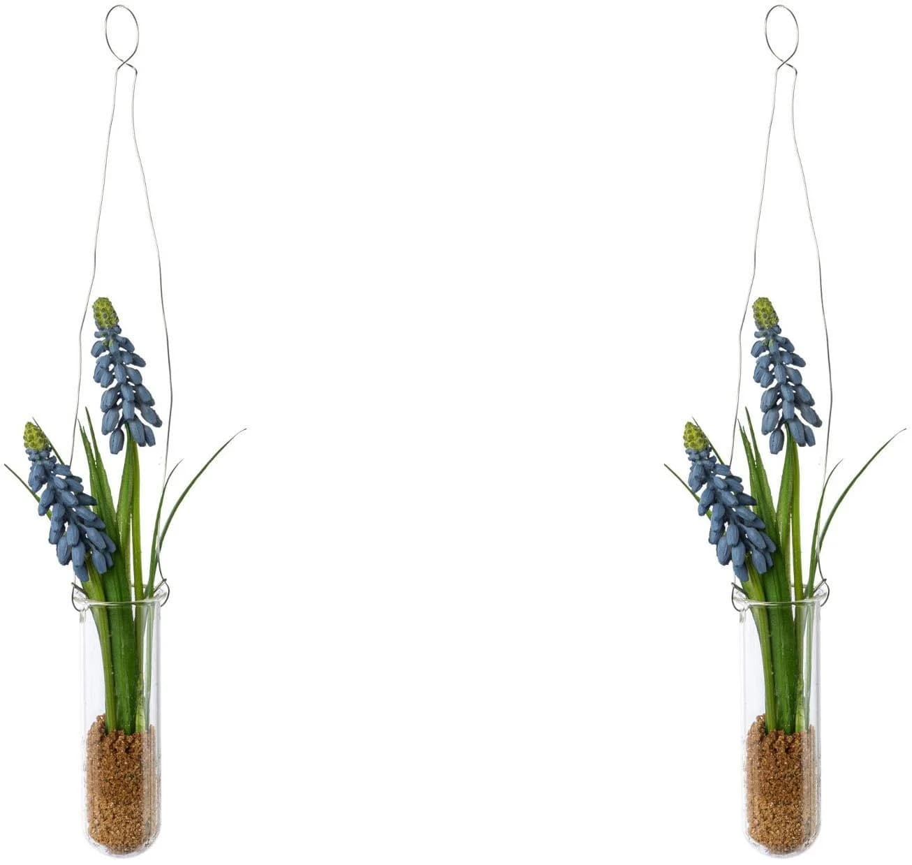 Creativ green Kunstblume Muscari in Hängevase Lila 2er Set