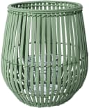 CREATIV HOME Windlicht Kerzenhalter Bambus Jadefarben Glas Bild 2