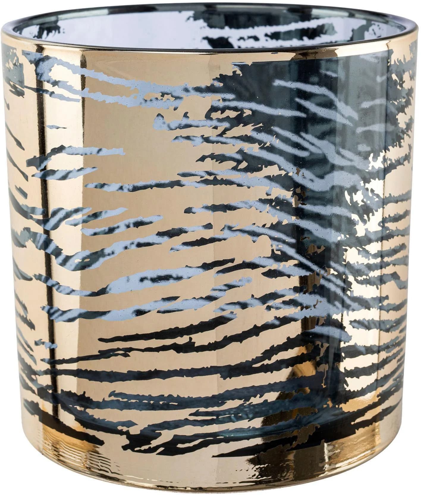 Windlicht CREATIV HOME Kerzenhalter Leopard Gold
