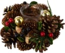 Creativ home Teelichthalter Adventsgesteck mit Glitzer 2er Set Bild 1