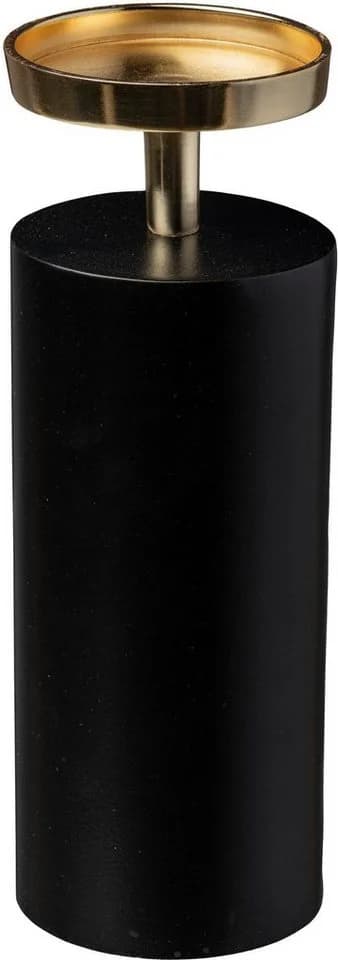 OTTO HOME Kerzenhalter Azlynn Schwarz-Gold Aluminium - Bild 2