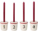 Kerzenhalter Set 4-tlg. Keramik weiß 10cm Bild 1