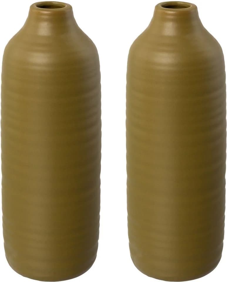LEGER HOME Tischvase Vase Gelb Senf Glas Elegant - Bild 2
