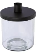 CREATIV HOME Kerzenhalter 4er Set Schwarz Glas Metall Bild 3