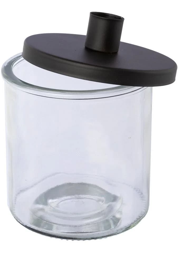 CREATIV HOME Kerzenhalter 4er Set Schwarz Glas Metall - Bild 4