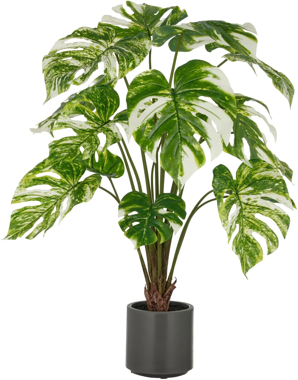 Creativ Green Kunstpflanze Splitphilodendron Grün-Weiß 100cm
