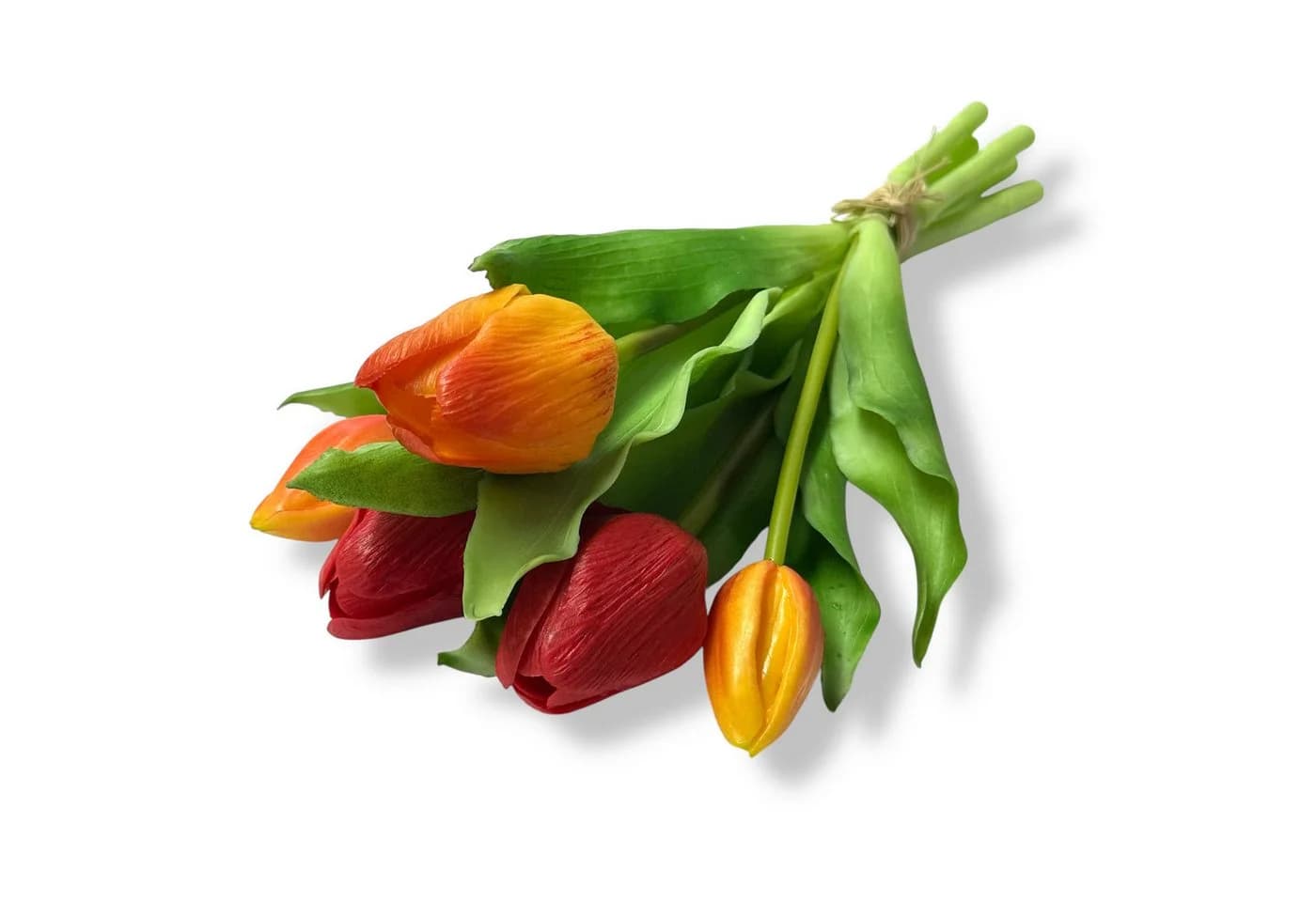 Gasper Künstlicher Tulpenbund 5er Orange-Rot