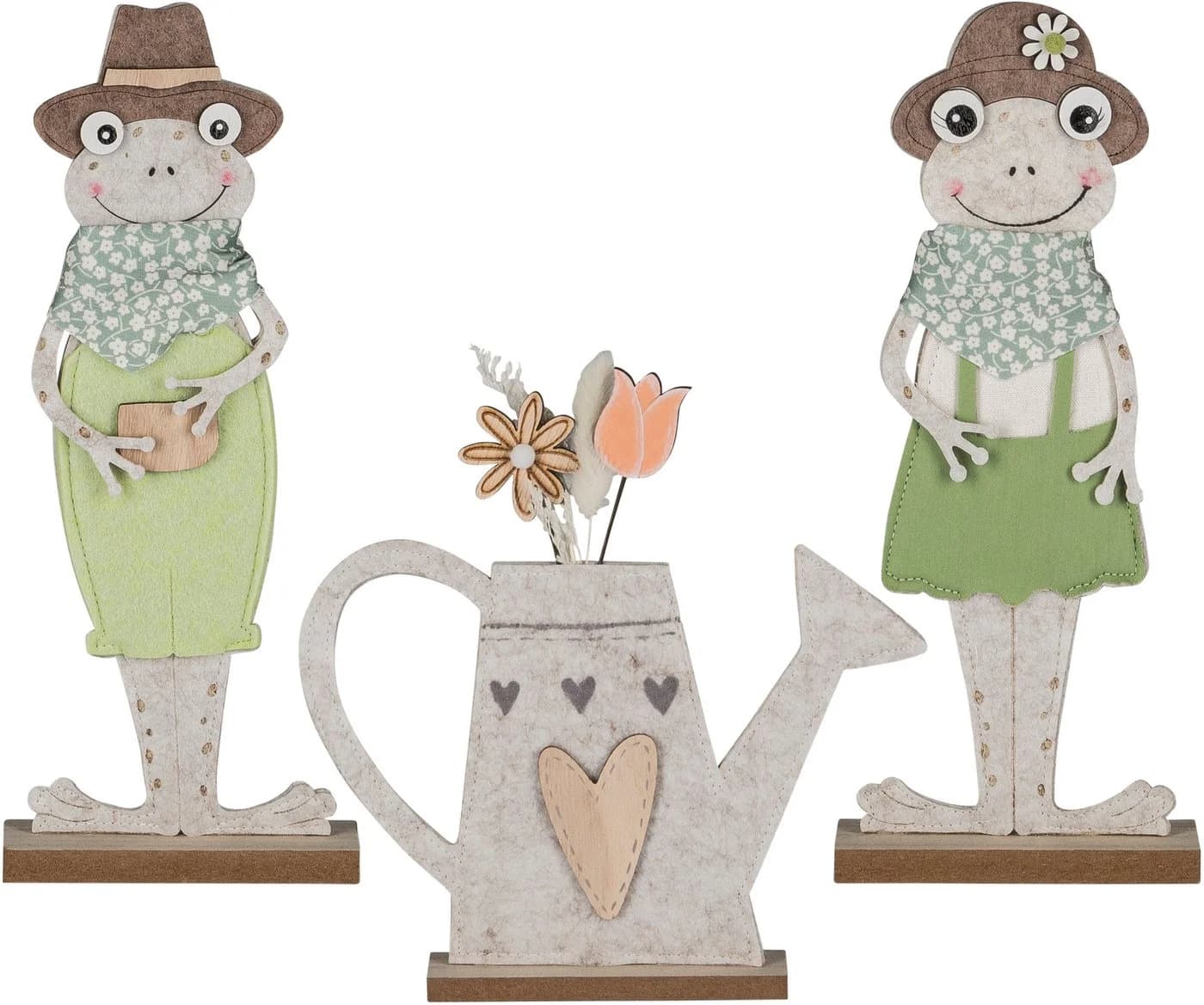 Creativ Home Dekofigur Frösche mit Gießkanne Grün - Bild 2