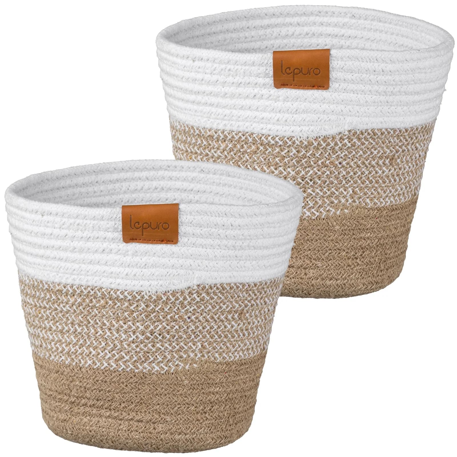 Creativ home Übertopf 2er Set Jute Baumwolle - Bild 3
