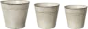 Creativ home Übertopf-Set 3-tlg. Metall Creme/Grau Bild 5