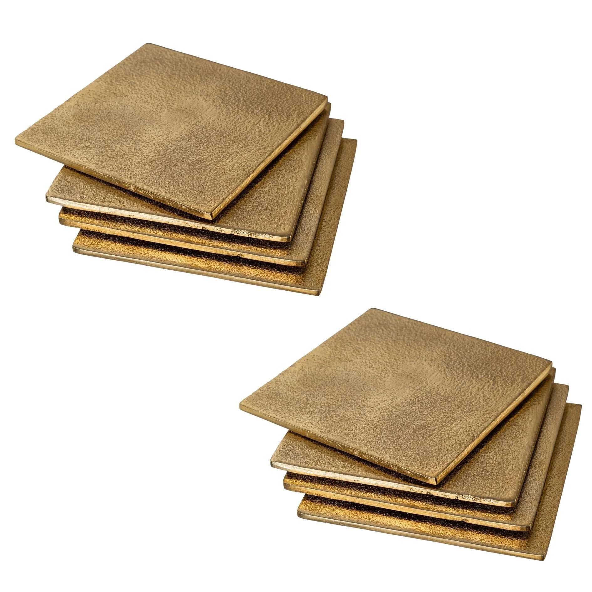 Getränkeuntersetzer CREATIV HOME "Untersetzer" Gold Aluminium