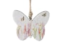 Creativ Home Dekohänger Schmetterlingshänger 3er Set Pastellrosa Mangoholz Bild 1