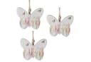 Creativ Home Dekohänger Schmetterlingshänger 3er Set Pastellrosa Mangoholz Bild 2