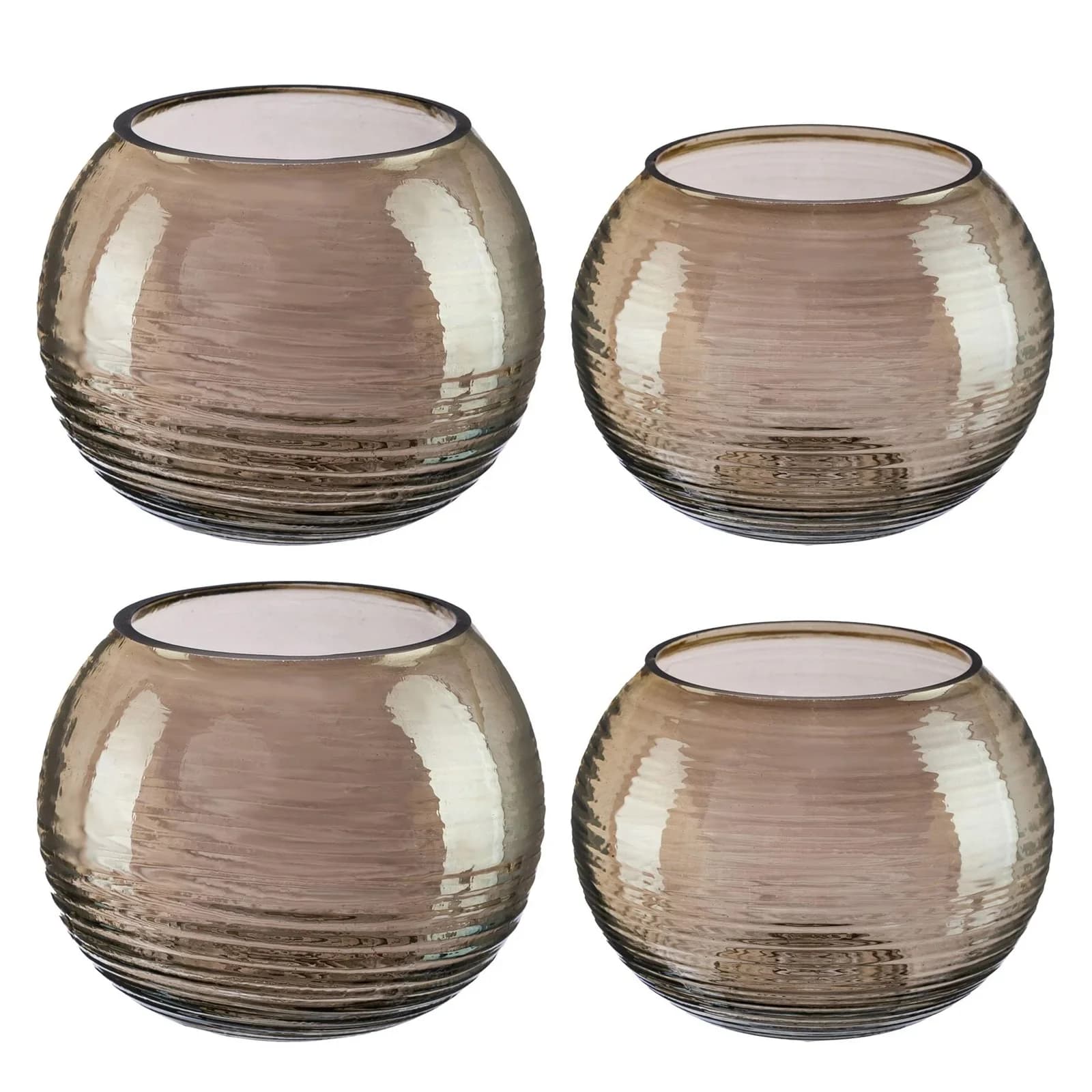 Teelichthalter CREATIV HOME Glas 4er Set