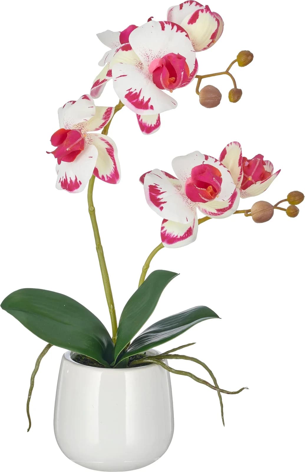 CREATIV GREEN Kunstorchidee Phalaenopsis pink mit Keramiktopf