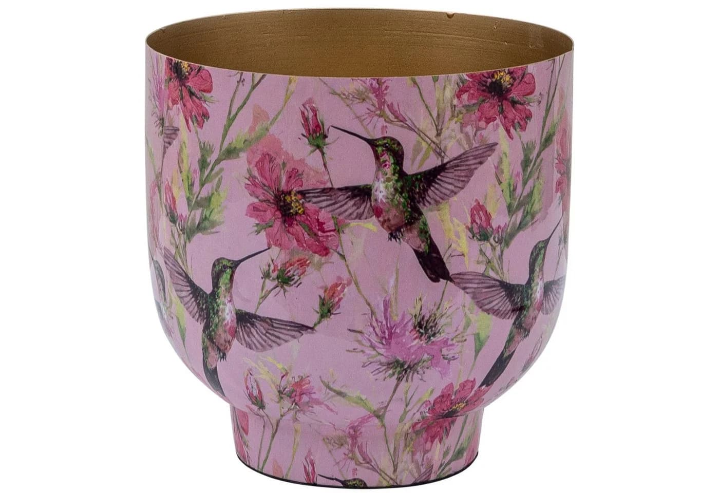 Übertopf CREATIV HOME Kolibridekor Rosa - Bild 2