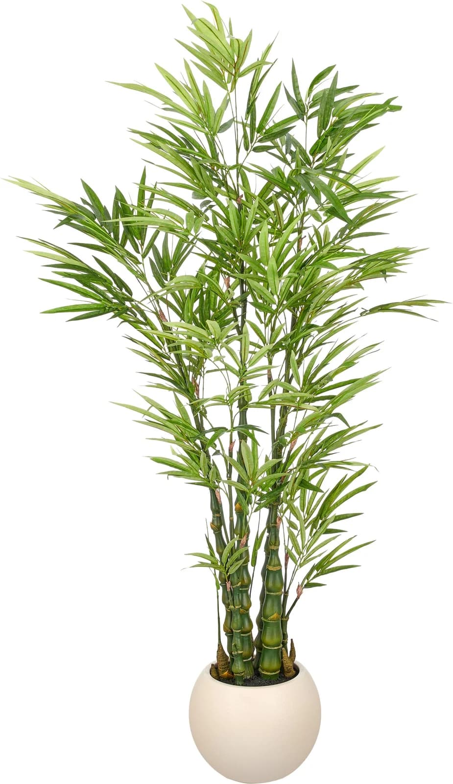 Creativ Green Kunstbambus Grün 190 cm mit Übertopf