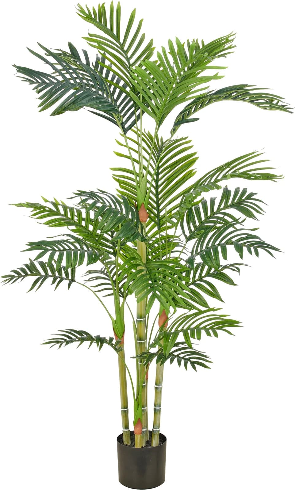 Creativ Green Kunstpalme Bambuspalme Grün 160 cm mit Übertopf
