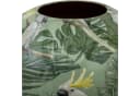 Tischvase CREATIV HOME Grün mit floralem Dekor Bild 1