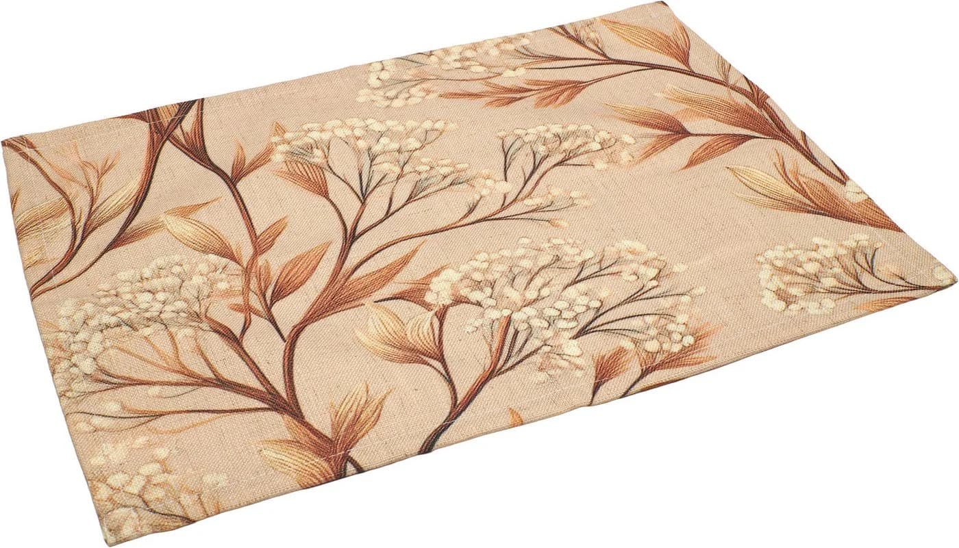 Creativ home 4er Platzset aus Stoff mit Blumenmotiv
