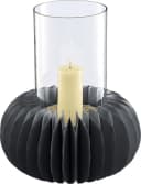 Creativ home Windlicht Schwarz Glas Papier Magnetverschluss Bild 2