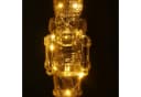 Creativ home LED Nussknacker Dekofigur Grau Glas mit Timer Bild 3