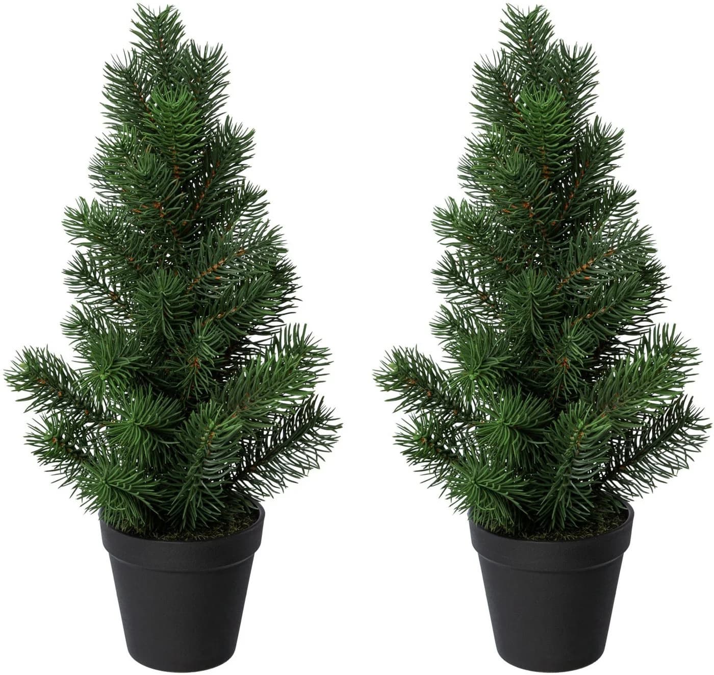 Creativ green 2er Set Künstlicher Weihnachtsbaum Grün 43cm