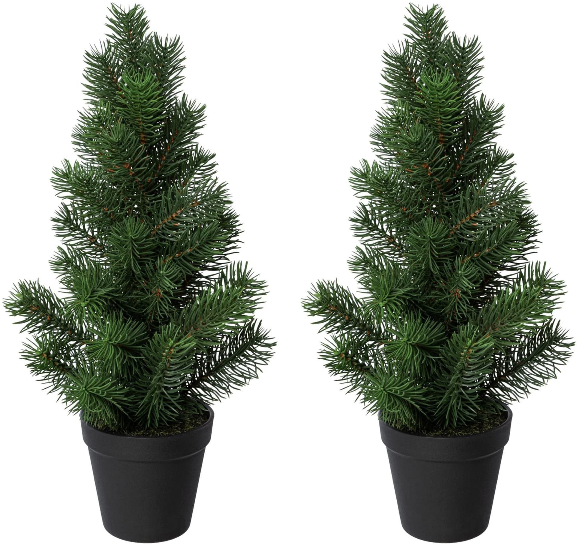 Creativ green 2er Set Künstlicher Weihnachtsbaum Grün 43cm - Bild 2