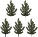CREATIV DECO Tannenzweig Set 5-tlg. Grün Kunststoff Weihnachtsdeko Bild 2