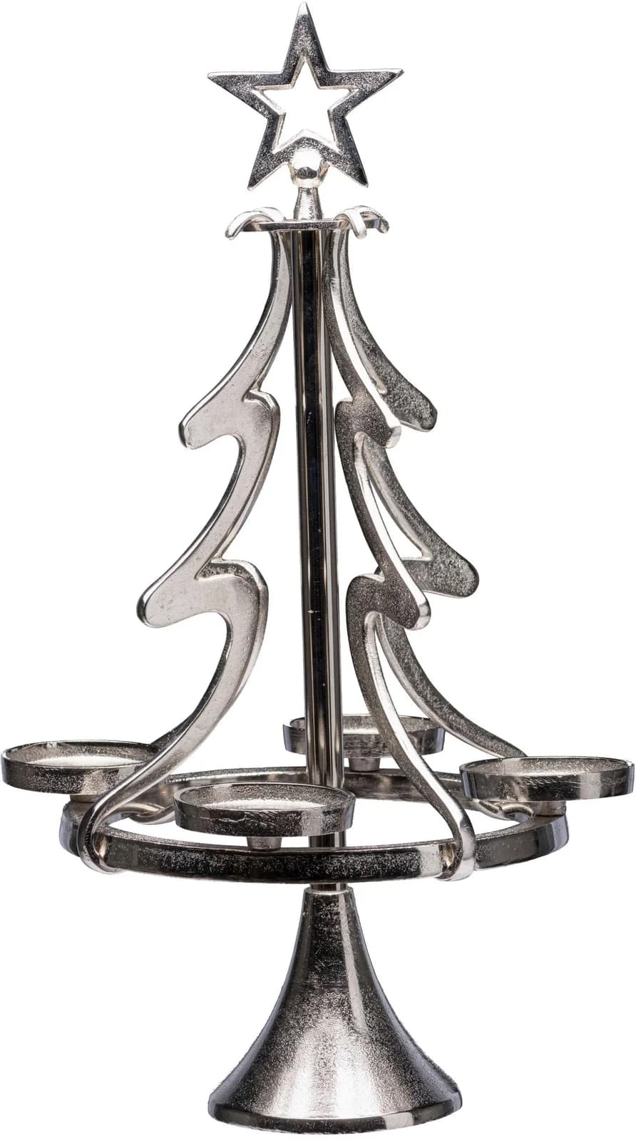 my home Adventsleuchter Tannenbaum Kerzenständer Aluminium 86 cm