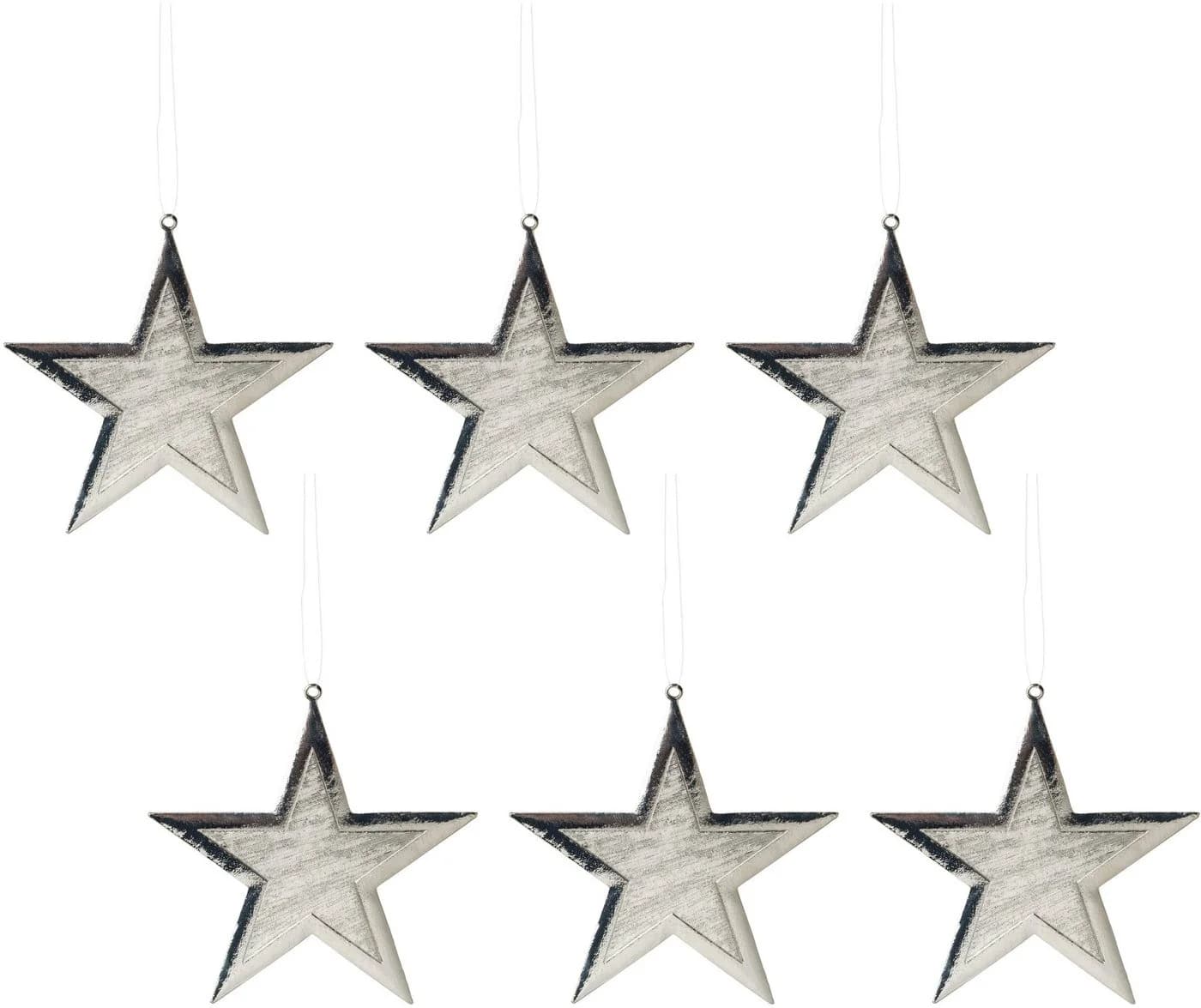Creativ deco Baumbehang Weihnachtsdeko, Christbaumschmuck 6er Set mit Gravur-Optik - Bild 2