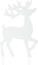 CREATIV DECO Weihnachtsfigur Hirsch 2er Set Weiß Metall Bild 1