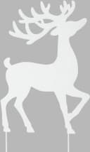 CREATIV DECO Weihnachtsfigur Hirsch 2er Set Weiß Metall Bild 4
