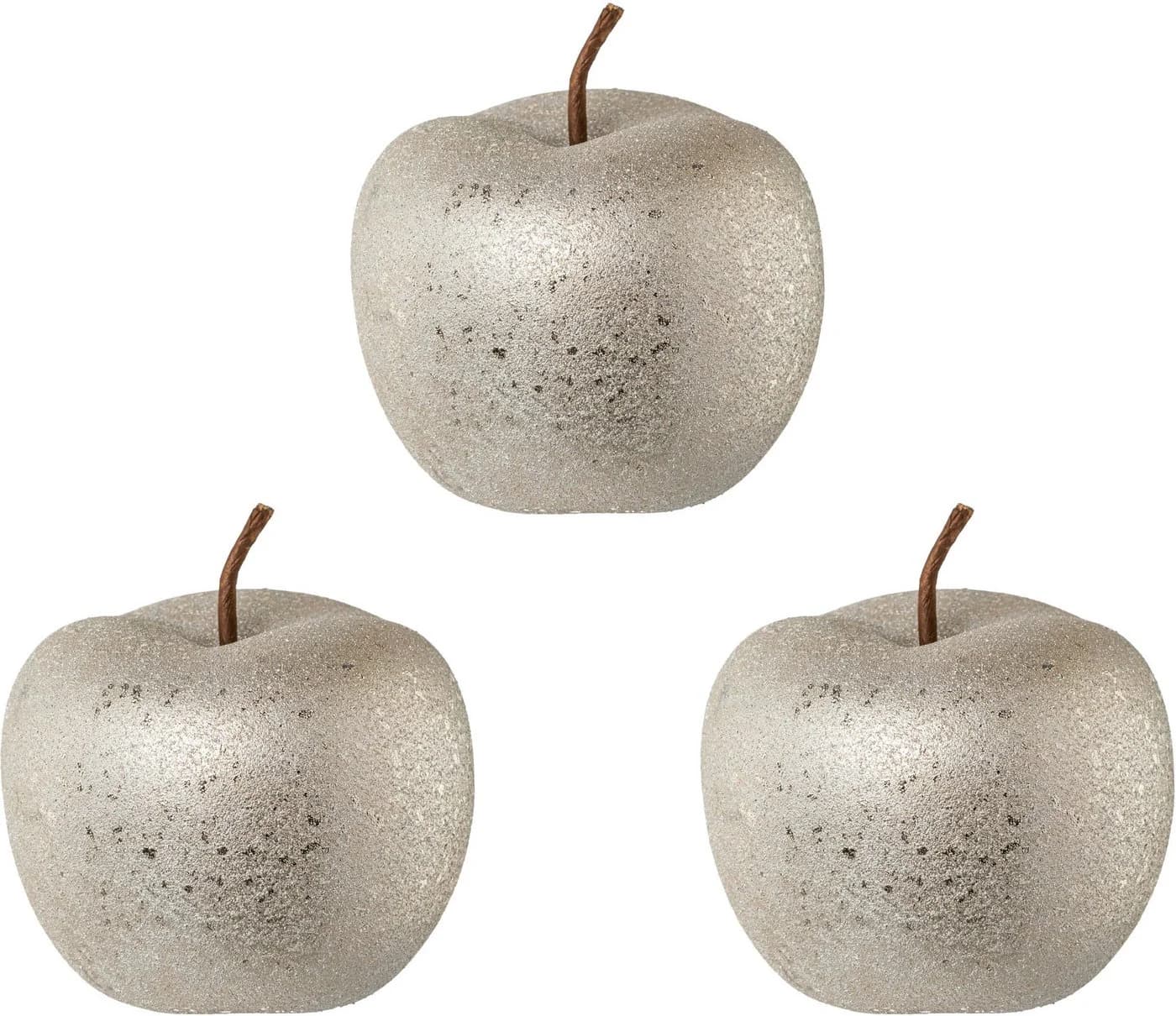 CREATIV DECO Weihnachtsdeko Dekofigur 3er Set Gold Keramik Glitzer - Bild 2