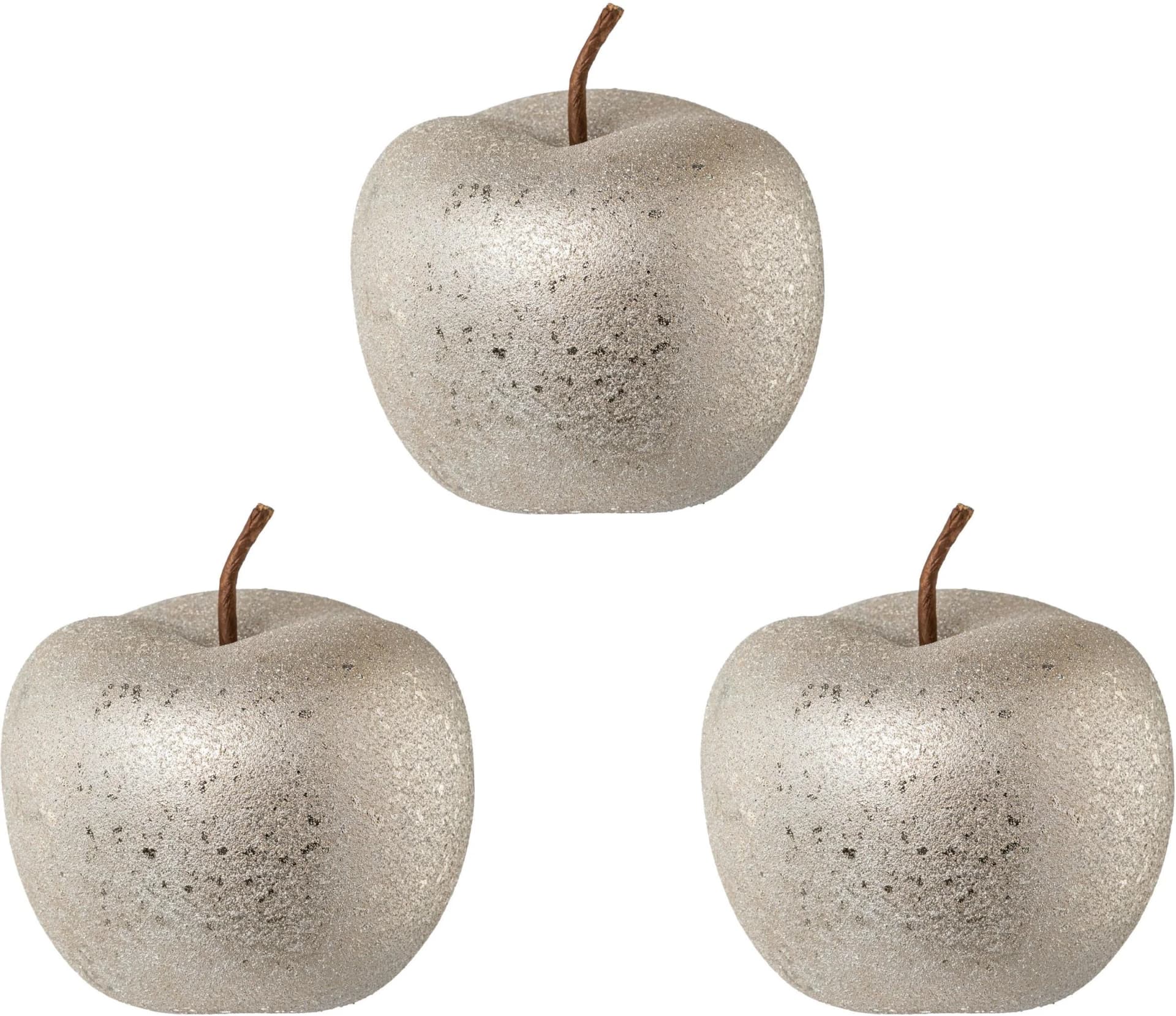 CREATIV DECO Weihnachtsdeko Dekofigur 3er Set Gold Keramik Glitzer - Bild 3