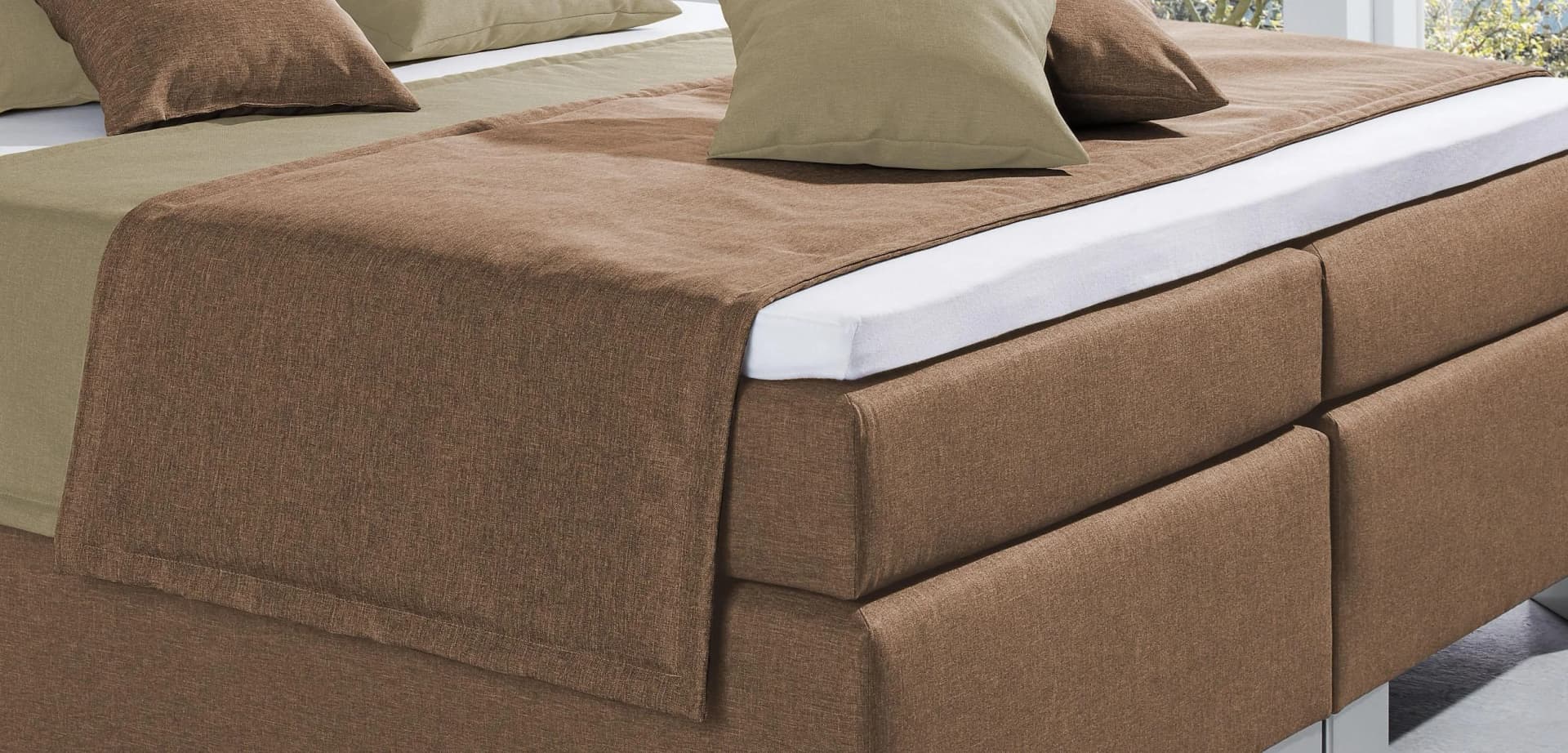 HAPO Tagesdecke Plaid hellbrau Polyester