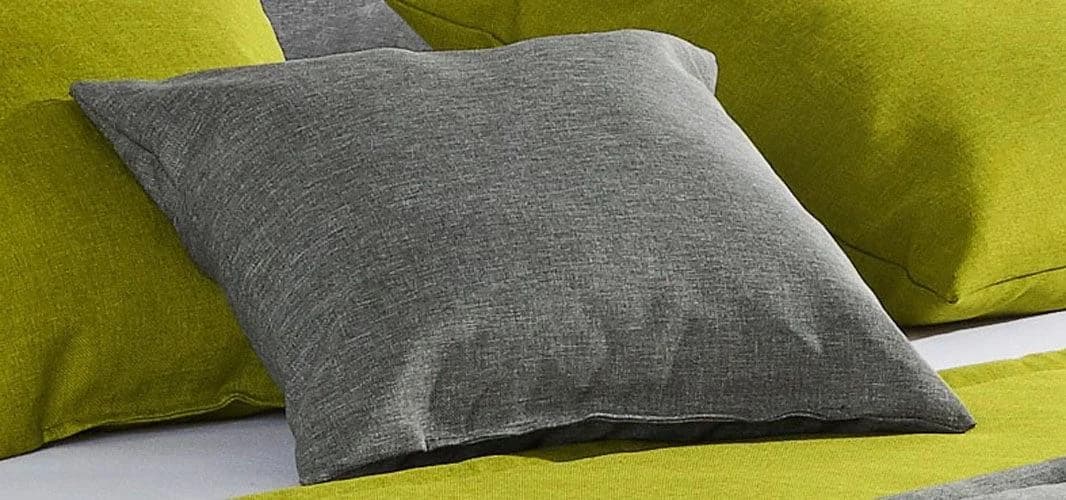 HAPO Dekokissen 2er Set Grau Meliert Polyester