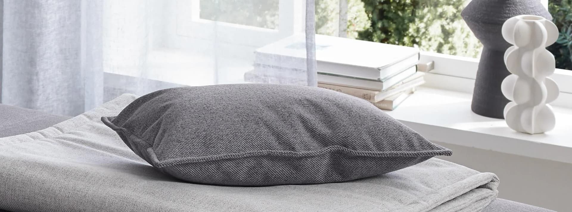 HAPO Zierkissen 2er Set Anthrazit Polyester