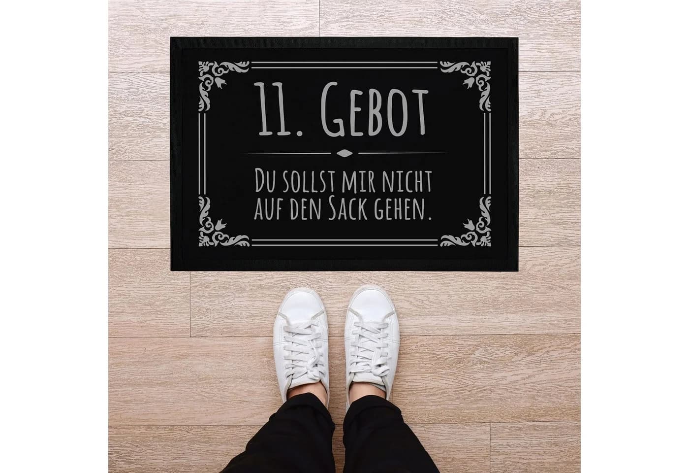 MoonWorks Fußmatte mit lustigem Spruch Schwarz - Bild 3