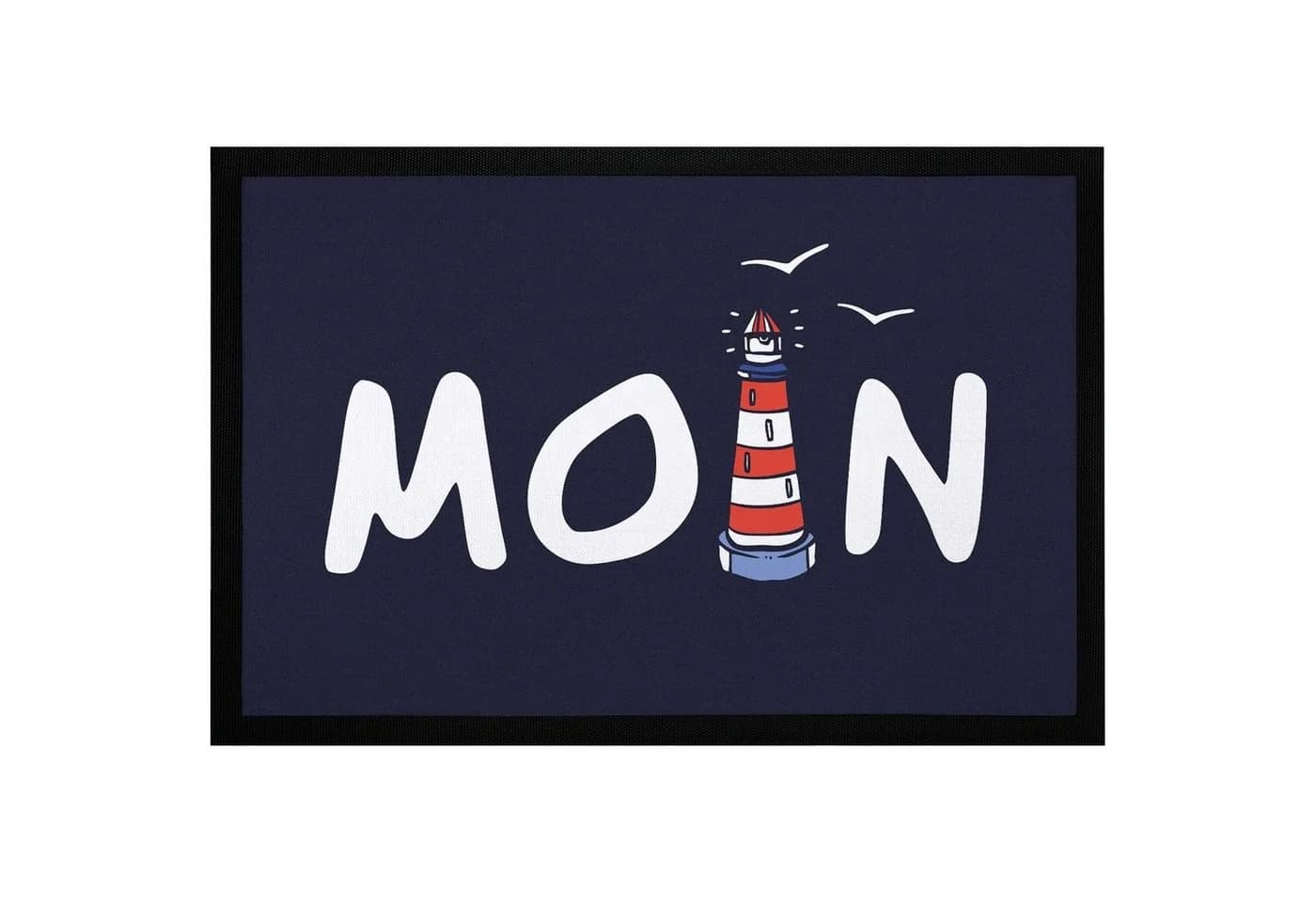 MoonWorks Fußmatte Moin maritim Leuchtturm schwarz - Bild 2