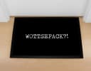 MoonWorks Fußmatte Wottsefack?! Schwarz Rutschfest Bild 1