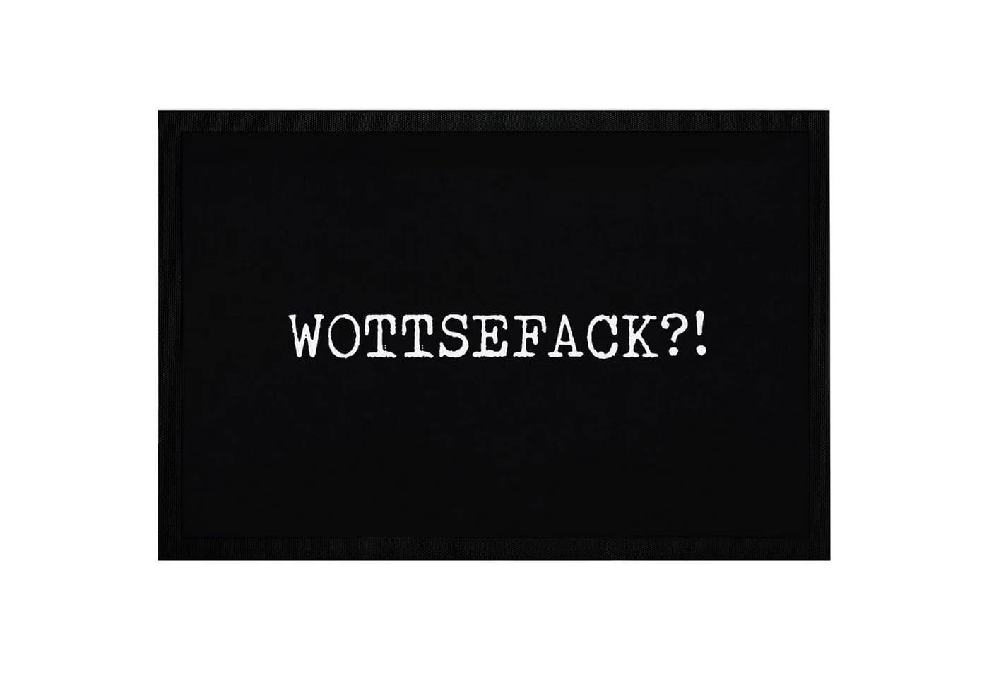 MoonWorks Fußmatte Wottsefack?! Schwarz Rutschfest - Bild 2